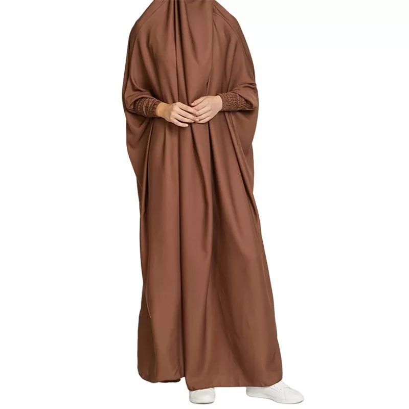 10 Colors Option Muslim Women Overhead Robe Jilbab Prayer Dress