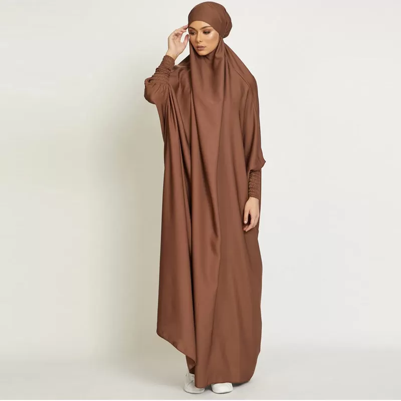 10 Colors Option Muslim Women Overhead Robe Jilbab Prayer Dress