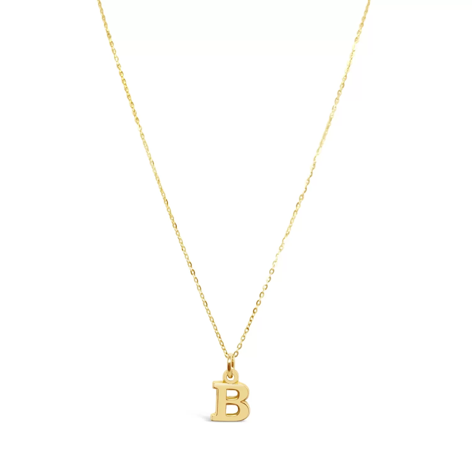 10 Karat Gold Large Initial Charm Necklace