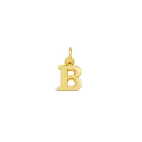 10 Karat Gold Large Initial Charm Necklace