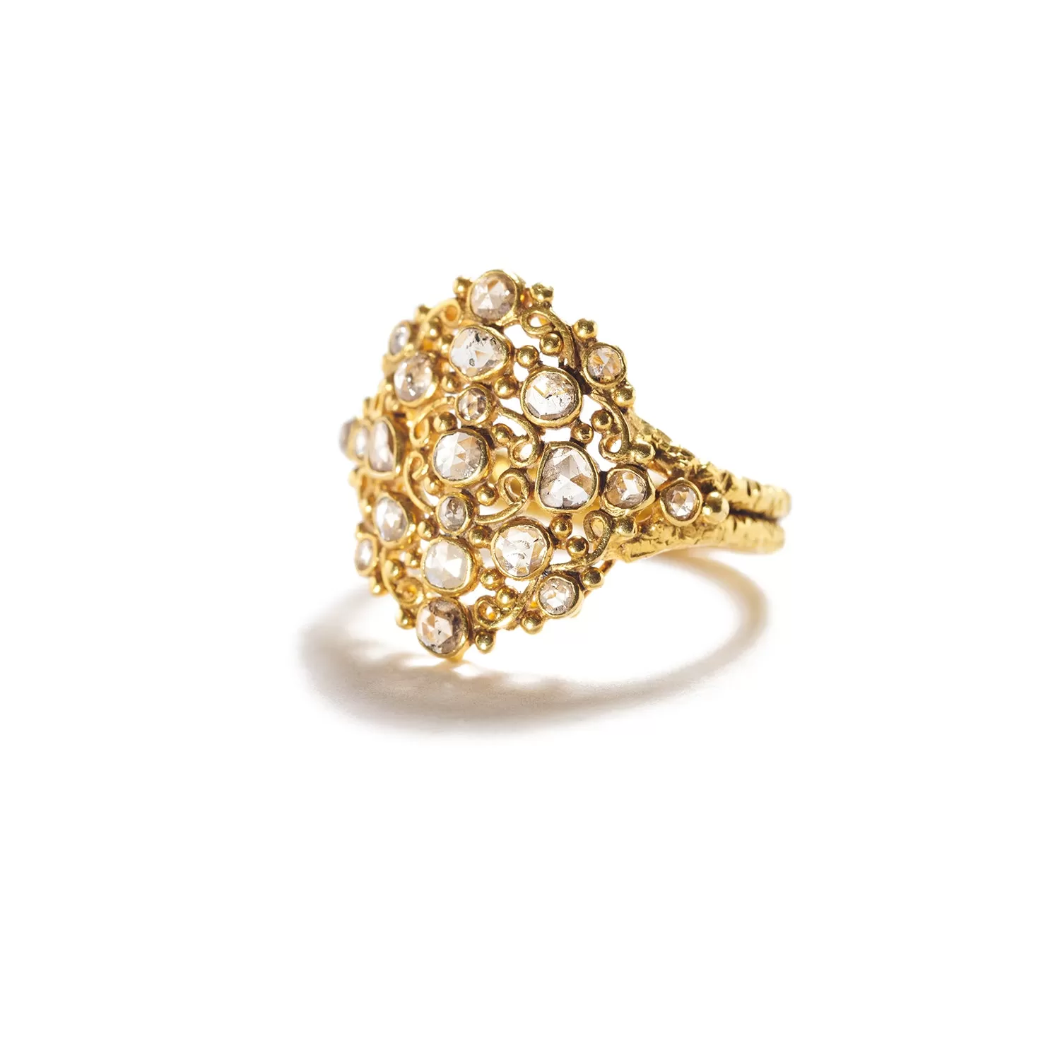 18K Petal Diamond Ring