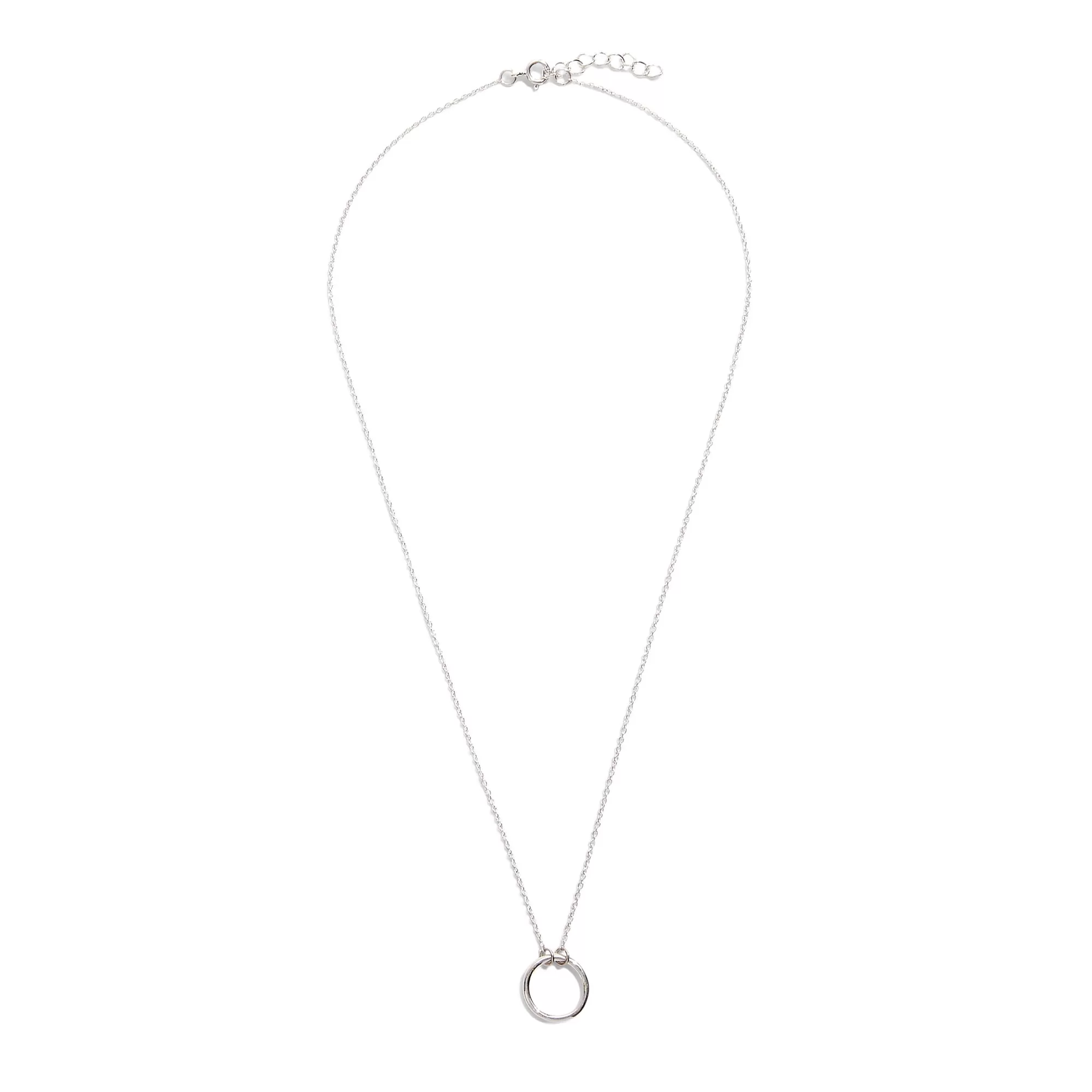 925 Pure Sterling Silver Perfect Circle Necklace For Women