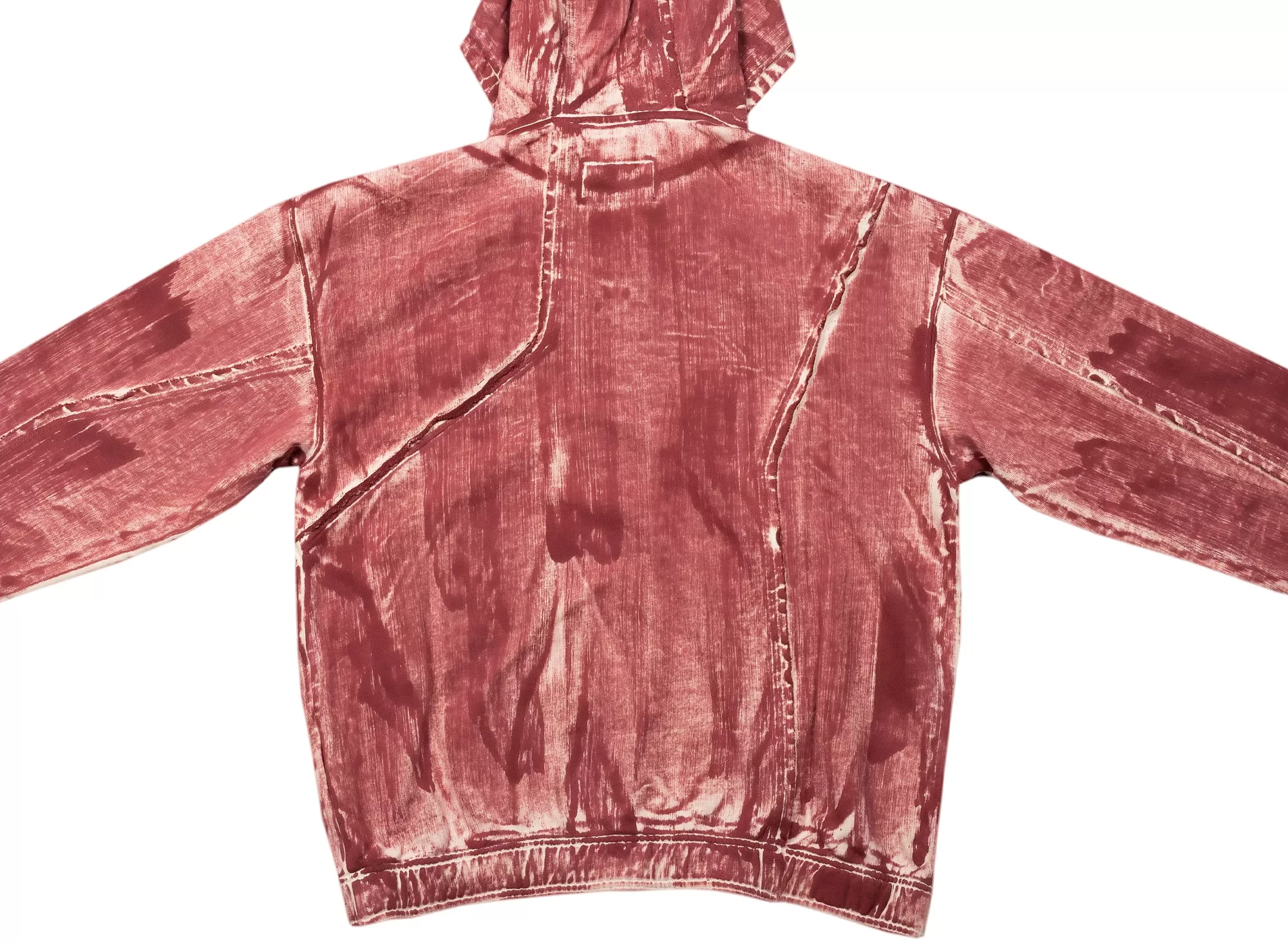 A-COLD-WALL* Corrosion Hooded Sweatshirt in Deep Red