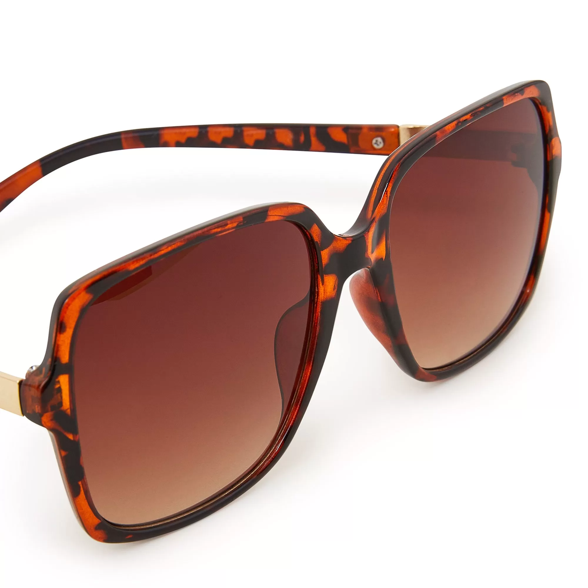 Accessorize London Women's Tortoise Shell Square Sunglasses