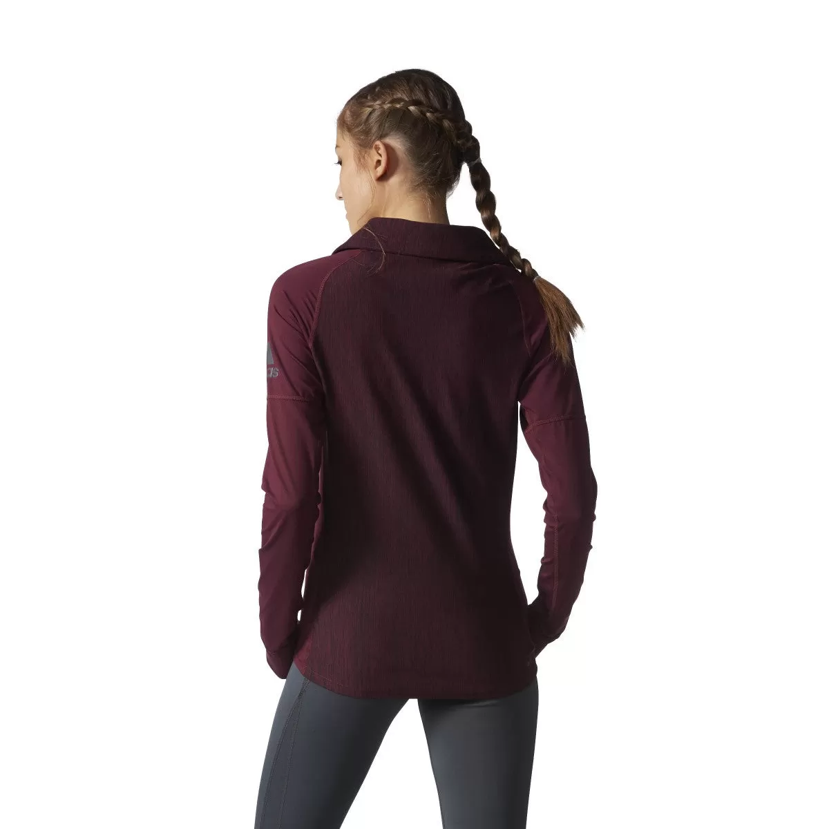 adidas Women's Maroon Performance Baseline Jacket