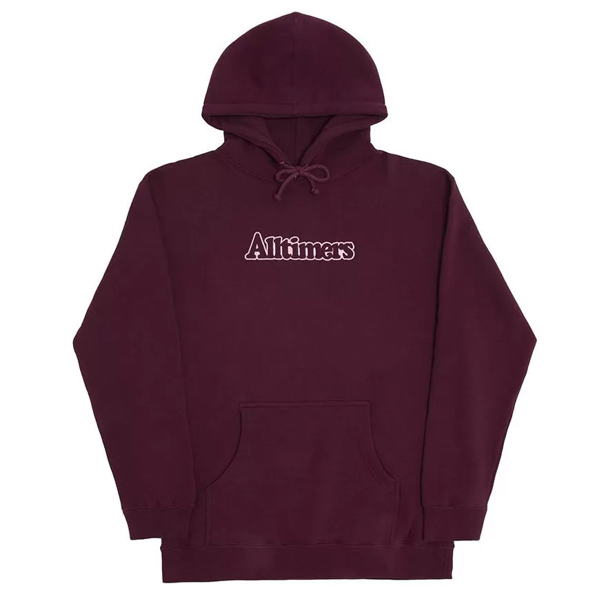 Alltimers Tonal Embroidered Broadway Hoodie Maroon