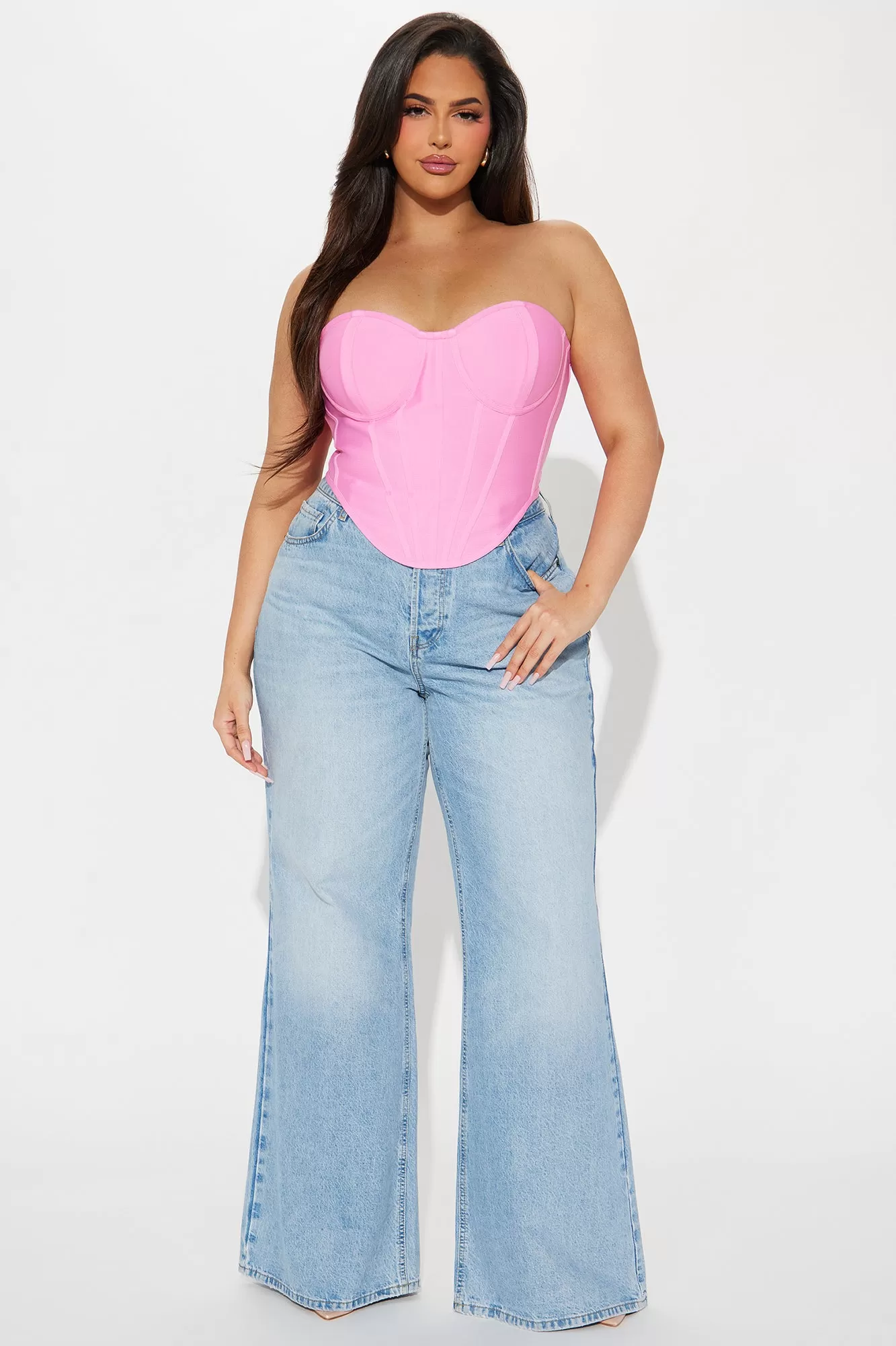 Amara Bandage Corset Top - Pink