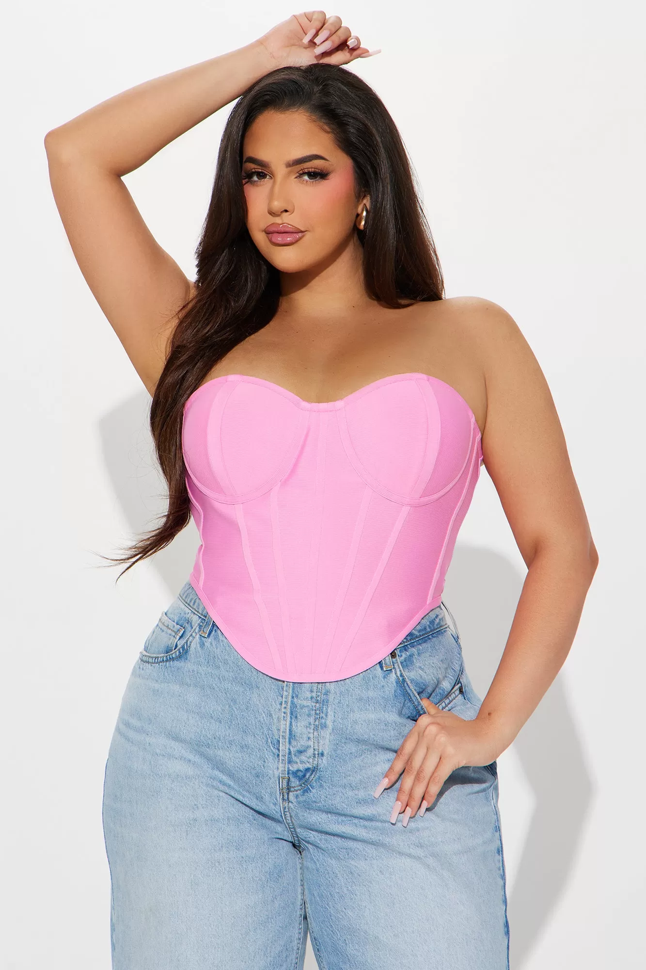 Amara Bandage Corset Top - Pink