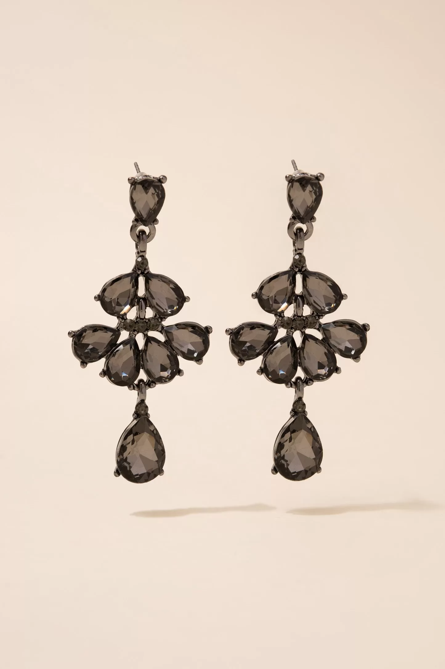 Anette Long Petal Chandelier Earrings