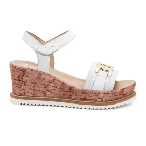 Ara Palmdale Wedge Sandal (Women) - White Nappa Leather