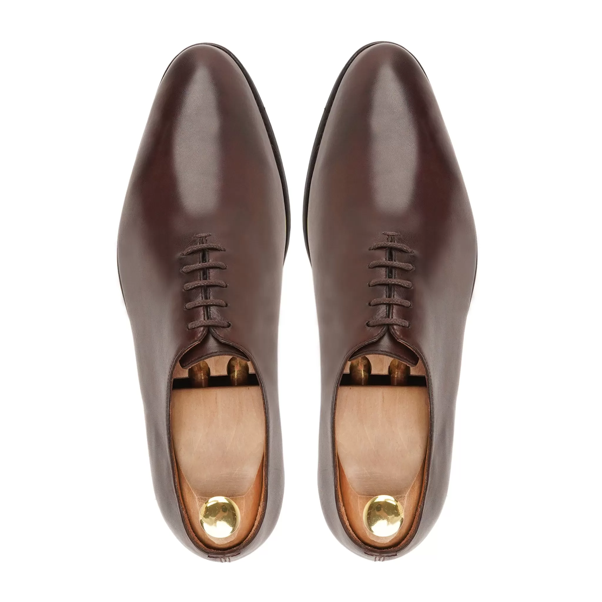 Aristocrat - Men's Dark Brown Calf Leather Wholecut Shoe