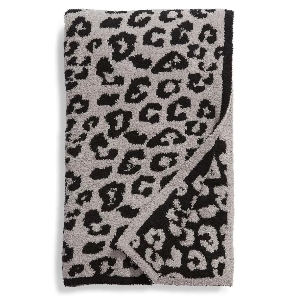 Baby Leopard Print Suede Jacquard Knitted Blanket