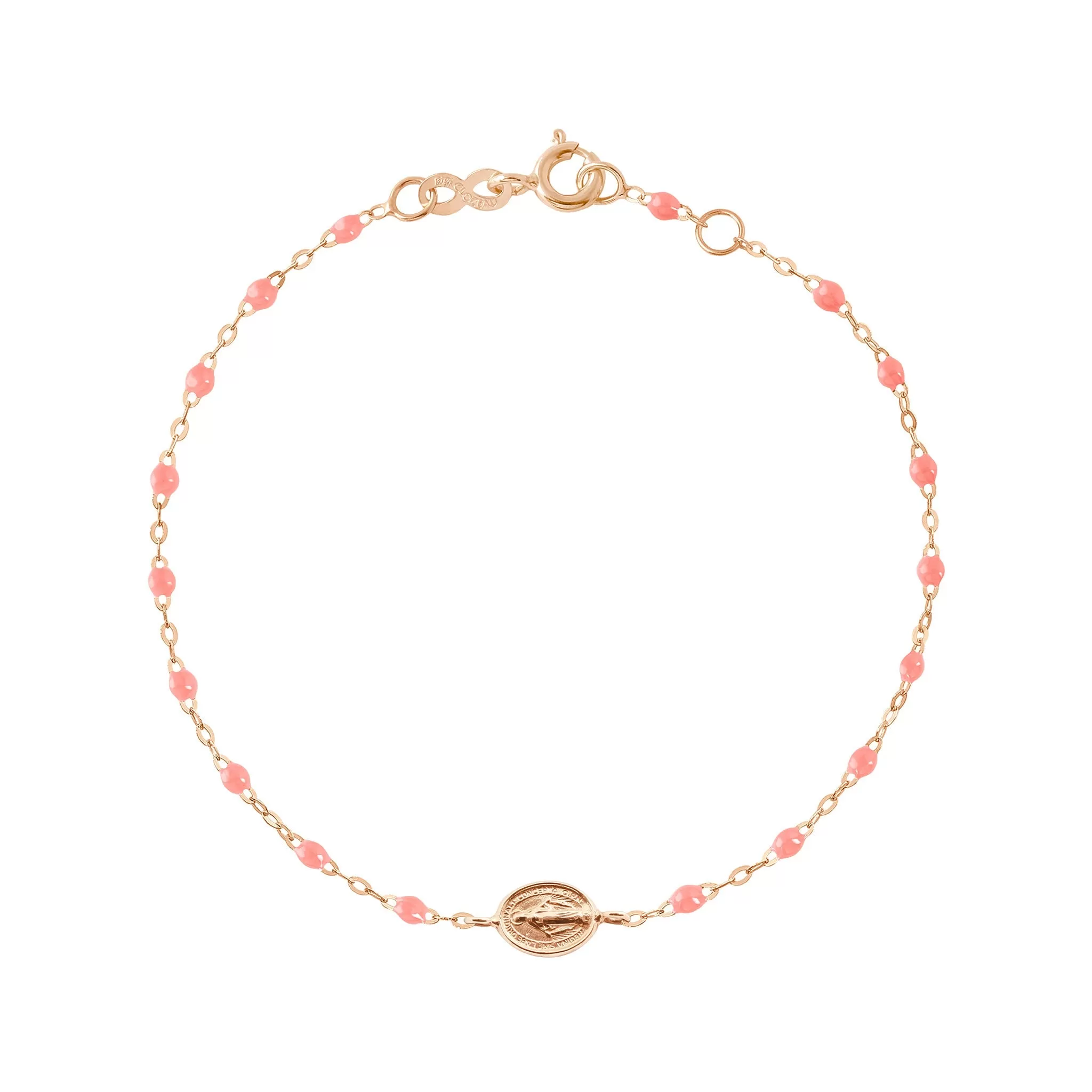 Baby Madone Charm Classic Gigi Fuchsia bracelet, Rose Gold, 5.1"