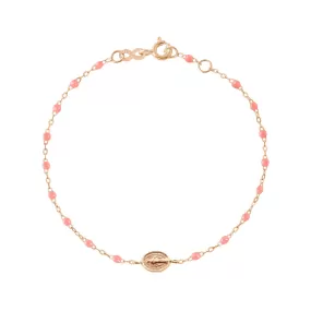 Baby Madone Charm Classic Gigi Fuchsia bracelet, Rose Gold, 5.1"