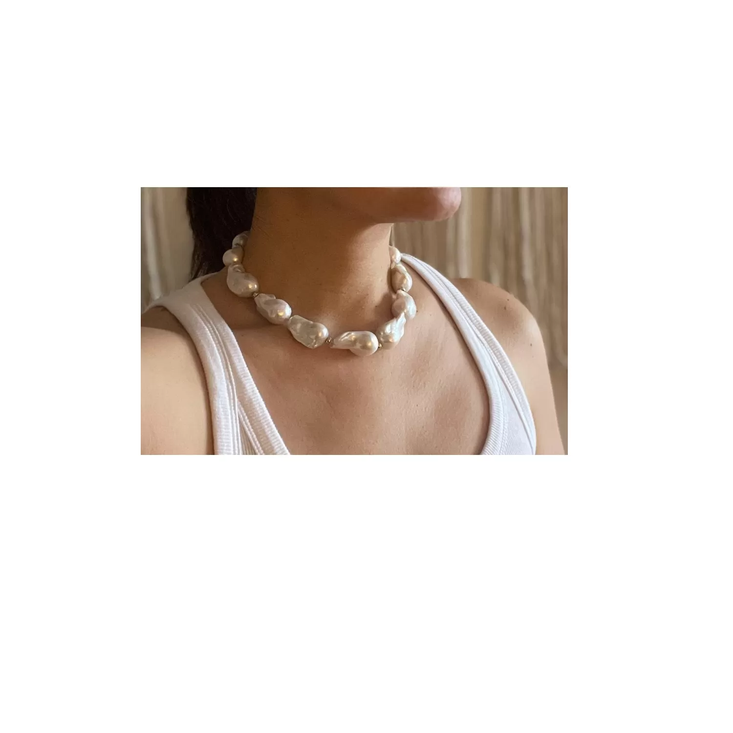 Baroque Petal Pearl Necklace