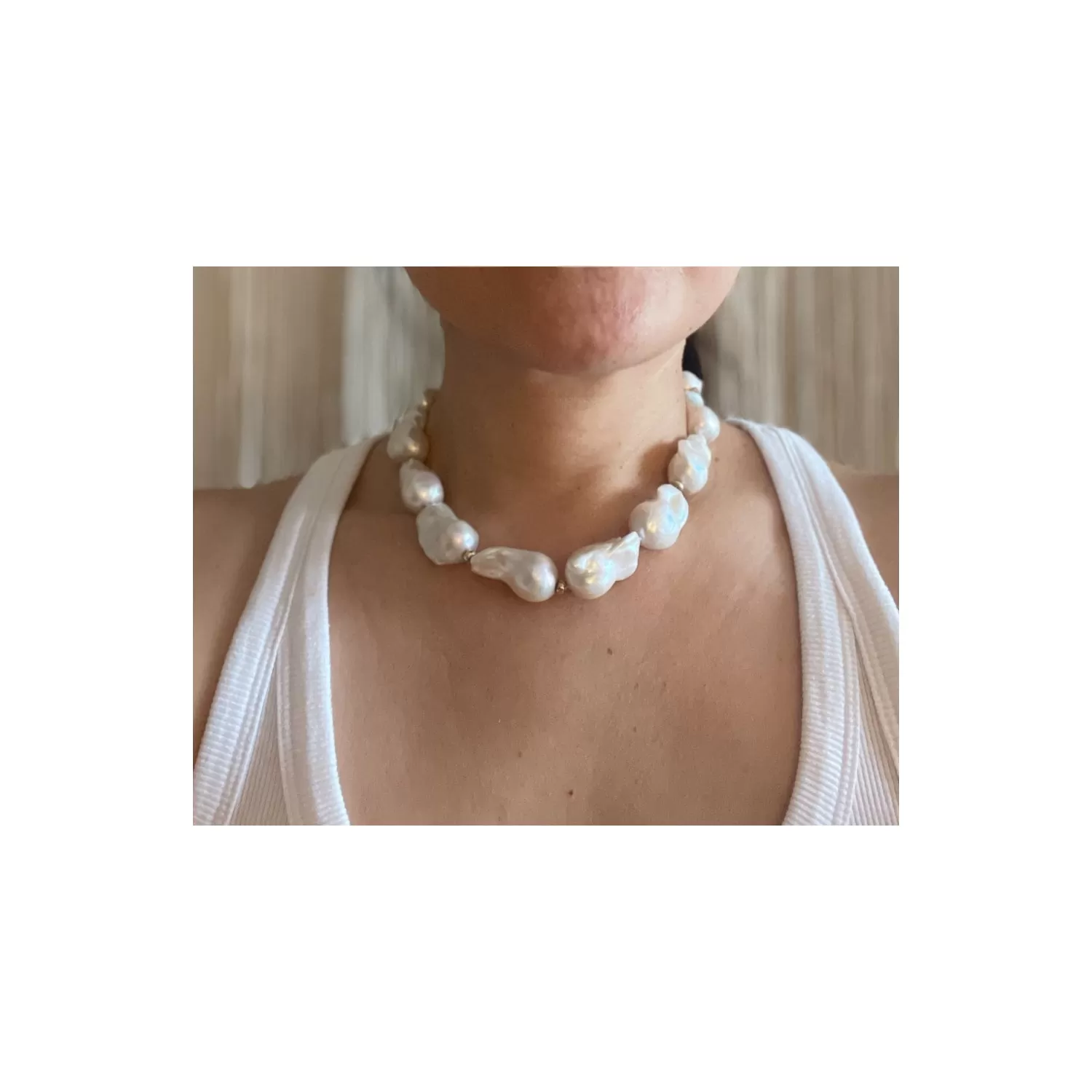 Baroque Petal Pearl Necklace