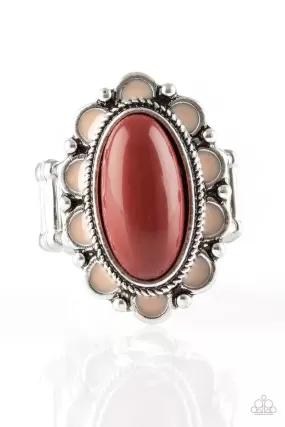 Beach Bloom Brown Flower Ring - Paparazzi Accessories