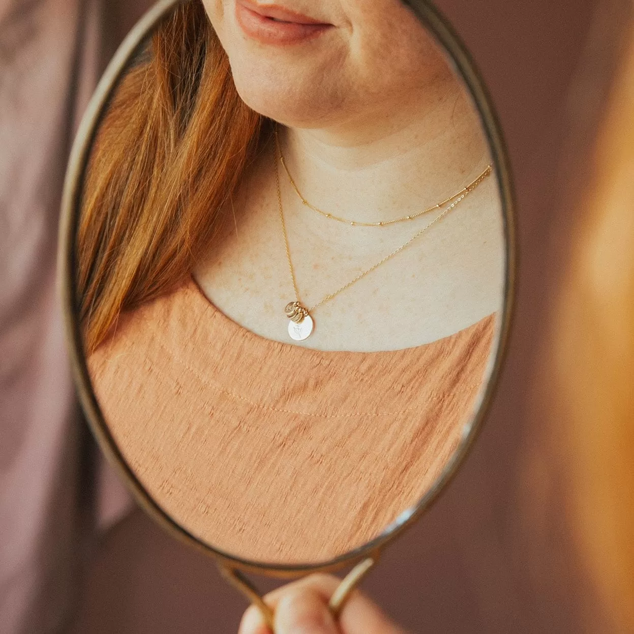 Big & Little Blooms Disc Necklace