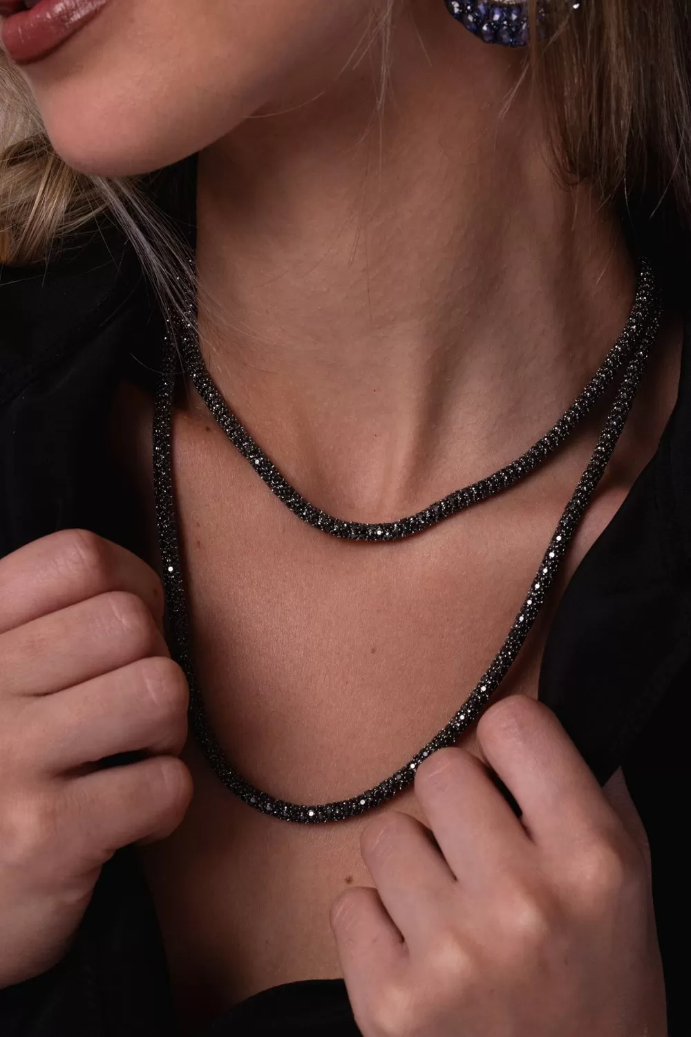 Black Diamond Rope Necklace