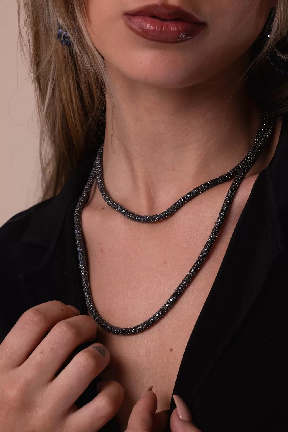 Black Diamond Rope Necklace