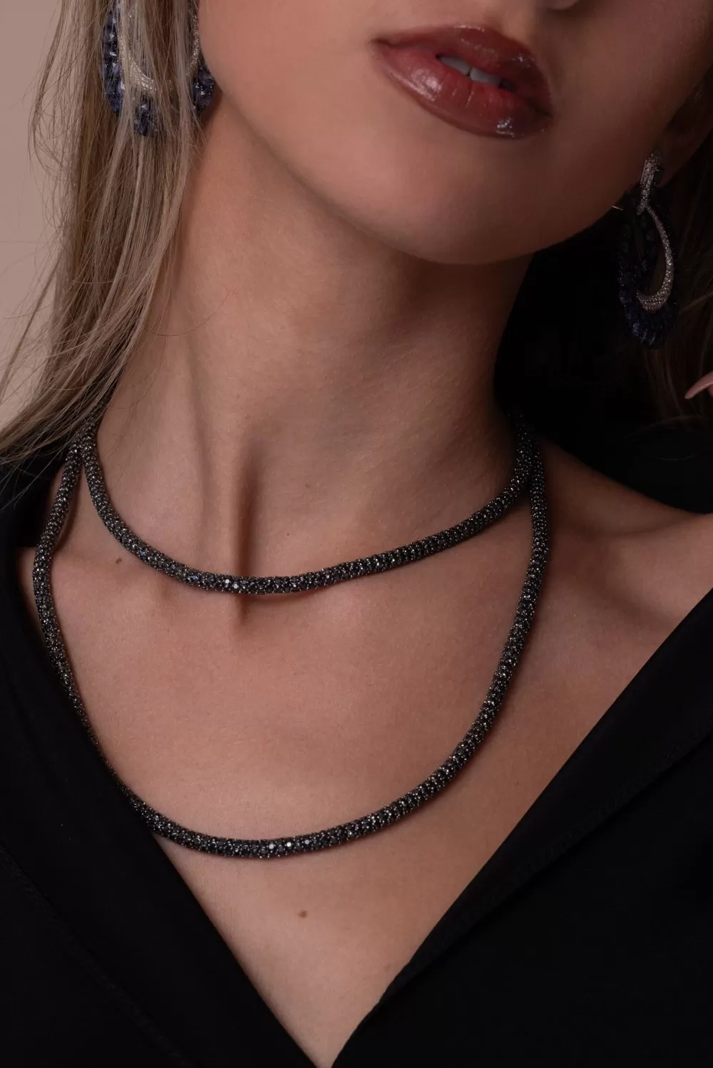 Black Diamond Rope Necklace