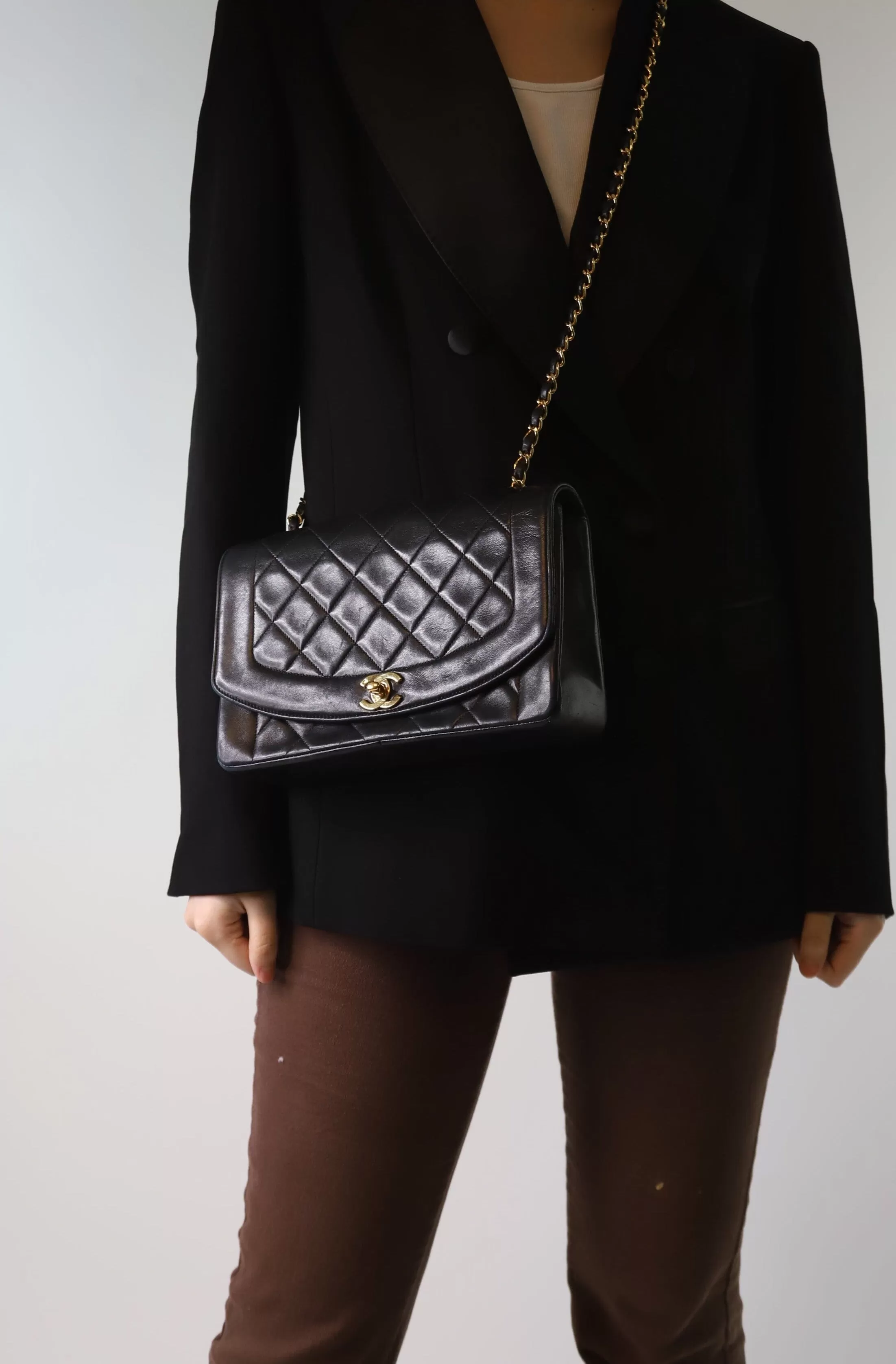 Black vintage 1991-1994 Diana bag