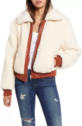 Blank NYC Faux Shearling Crop Jacket