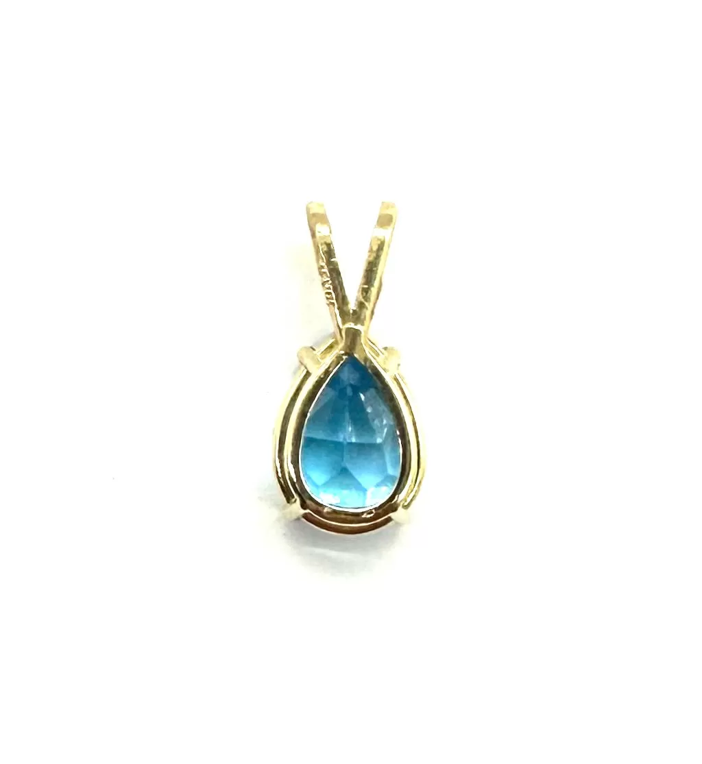 Blue Topaz Pear Shaped Solitaire