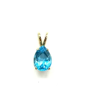 Blue Topaz Pear Shaped Solitaire