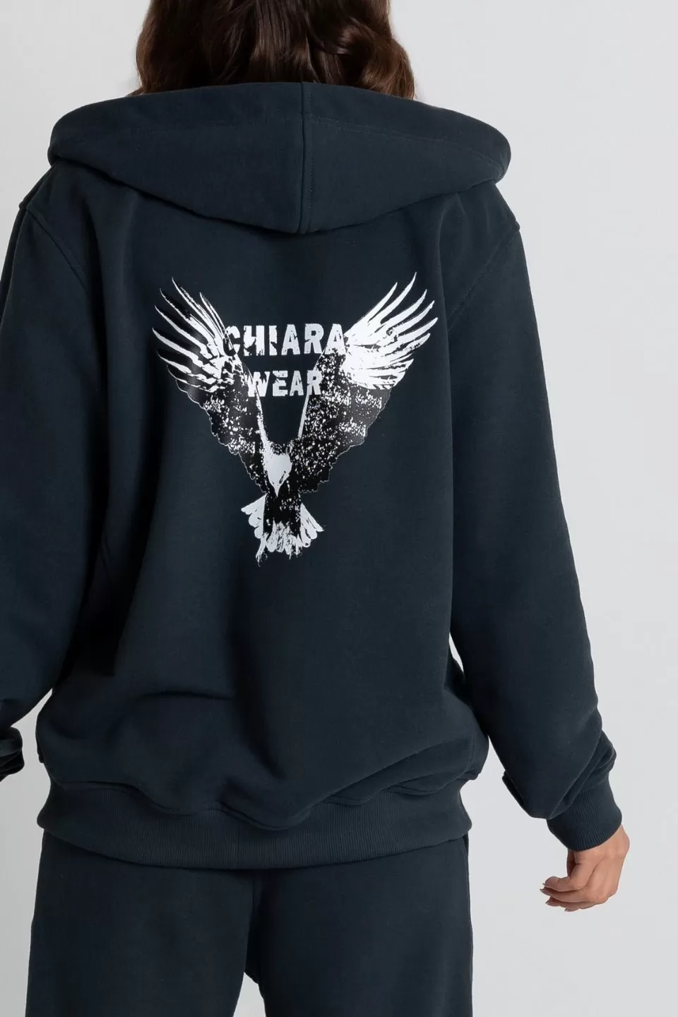 Bluza mska z kapturem hoodie FLY - granatowy