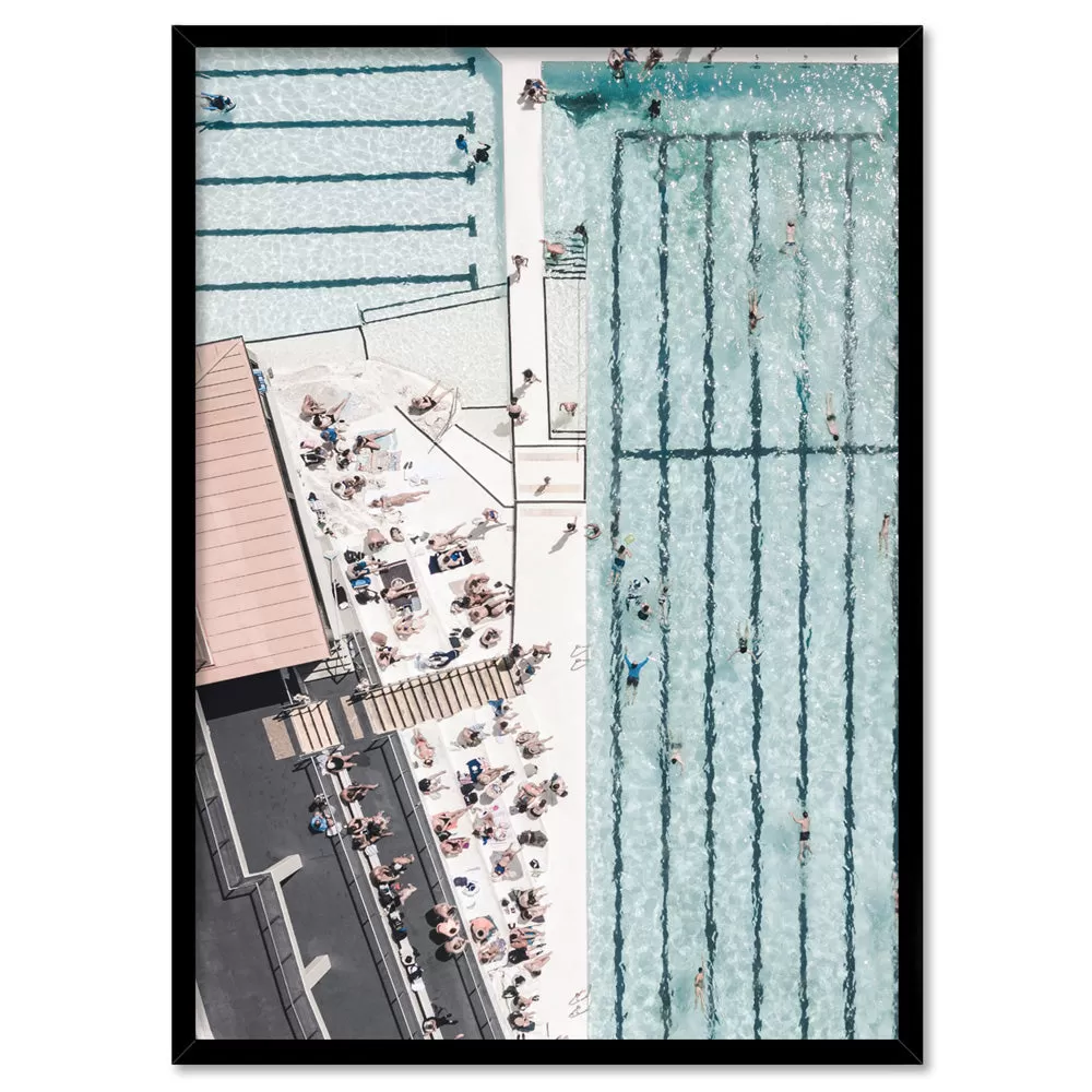 Bondi Icebergs from Above | Pastels - Art Print