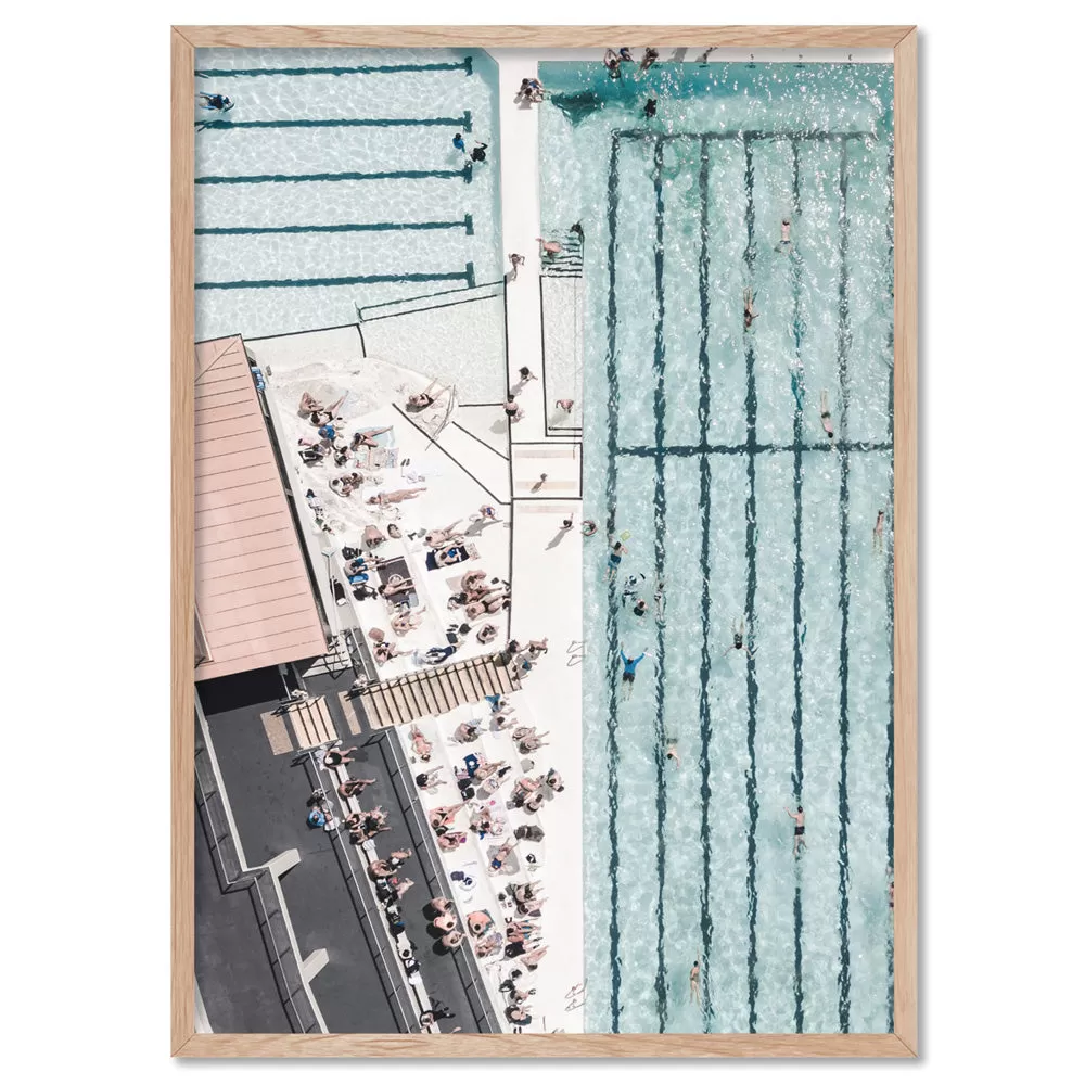 Bondi Icebergs from Above | Pastels - Art Print