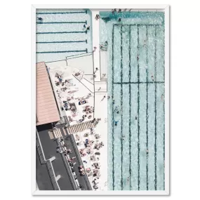 Bondi Icebergs from Above | Pastels - Art Print