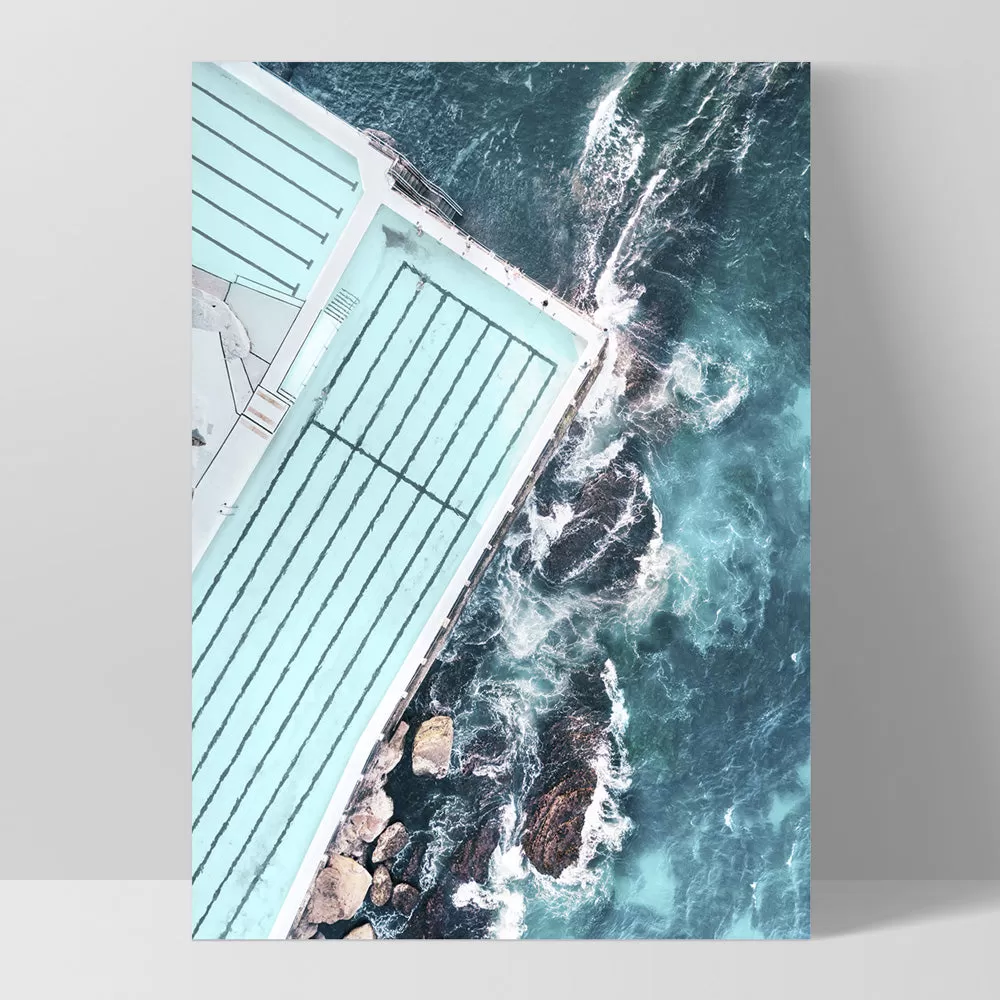 Bondi Icebergs Pool Aerial - Art Print by Beau Micheli