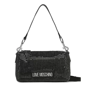 Borsa Donna a Spalla e Tracolla LOVE MOSCHINO linea Bling Bling Nera con Strass