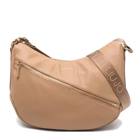 Borsa Donna Mezzaluna Grande LIU JO Effetto Bottalato color Cammello