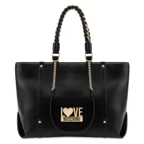 Borsa Donna Shopping a Mano e a Spalla LOVE MOSCHINO linea Wanderlust colore Nero