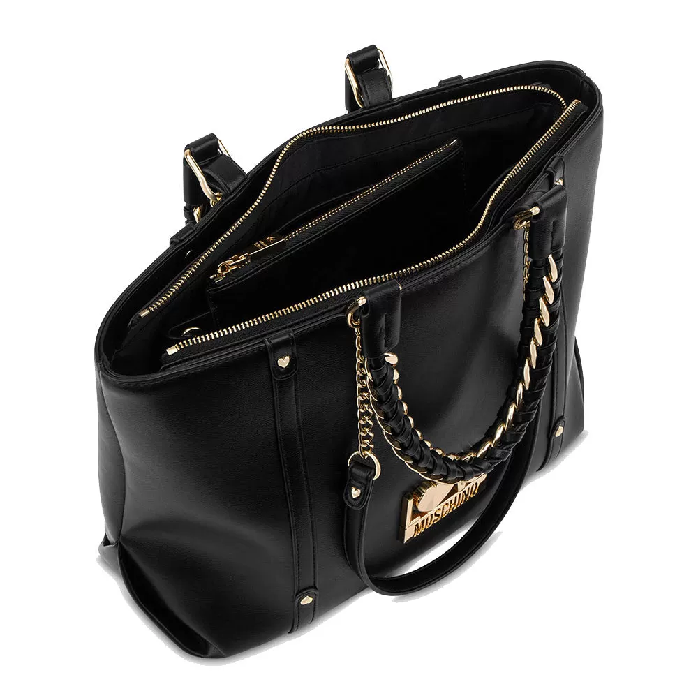 Borsa Donna Shopping a Mano e a Spalla LOVE MOSCHINO linea Wanderlust colore Nero