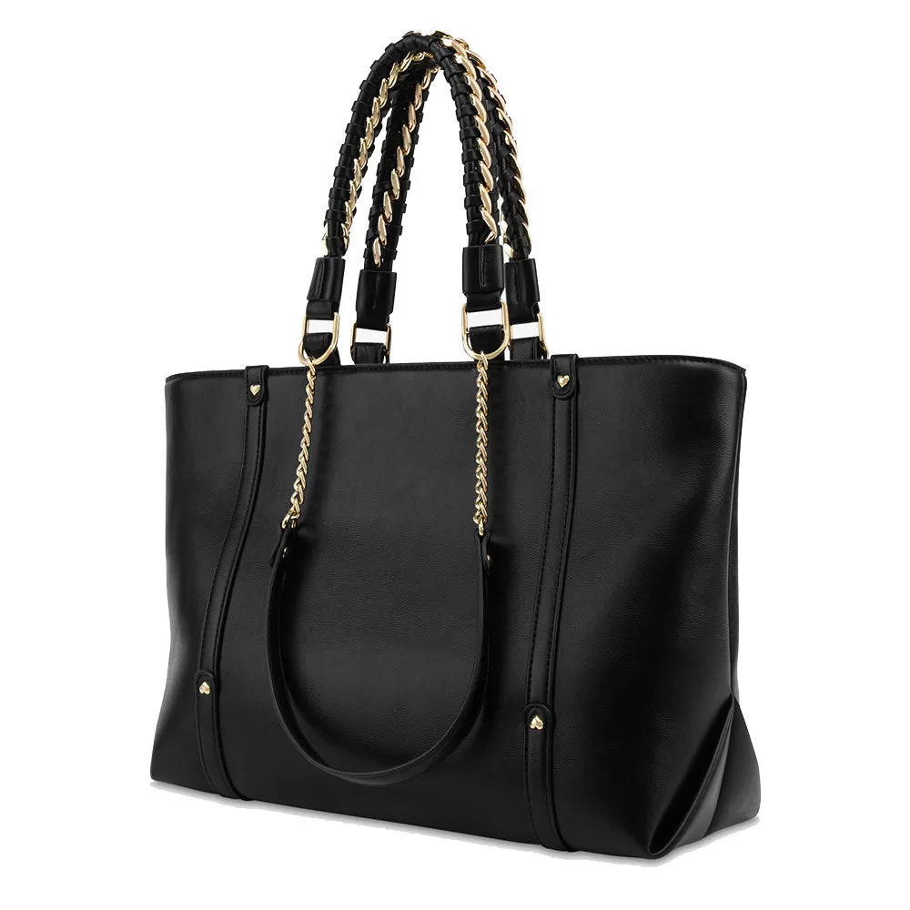 Borsa Donna Shopping a Mano e a Spalla LOVE MOSCHINO linea Wanderlust colore Nero