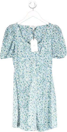 Brave Soul Blue Ginny Dress Blue/white Ditsy Floral UK S