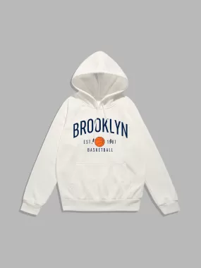 Brooklyn Basketball Print Hoodie