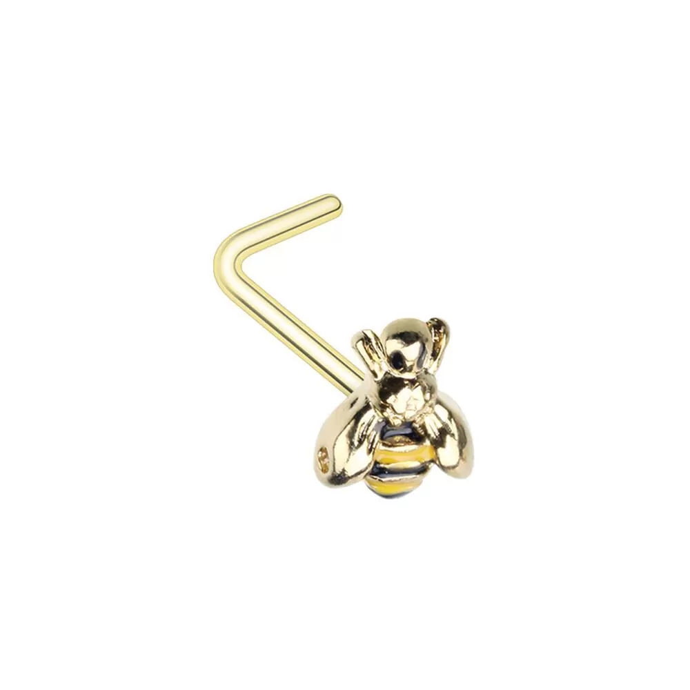 Buzz off Bumble Bee L-Shape Nose Ring