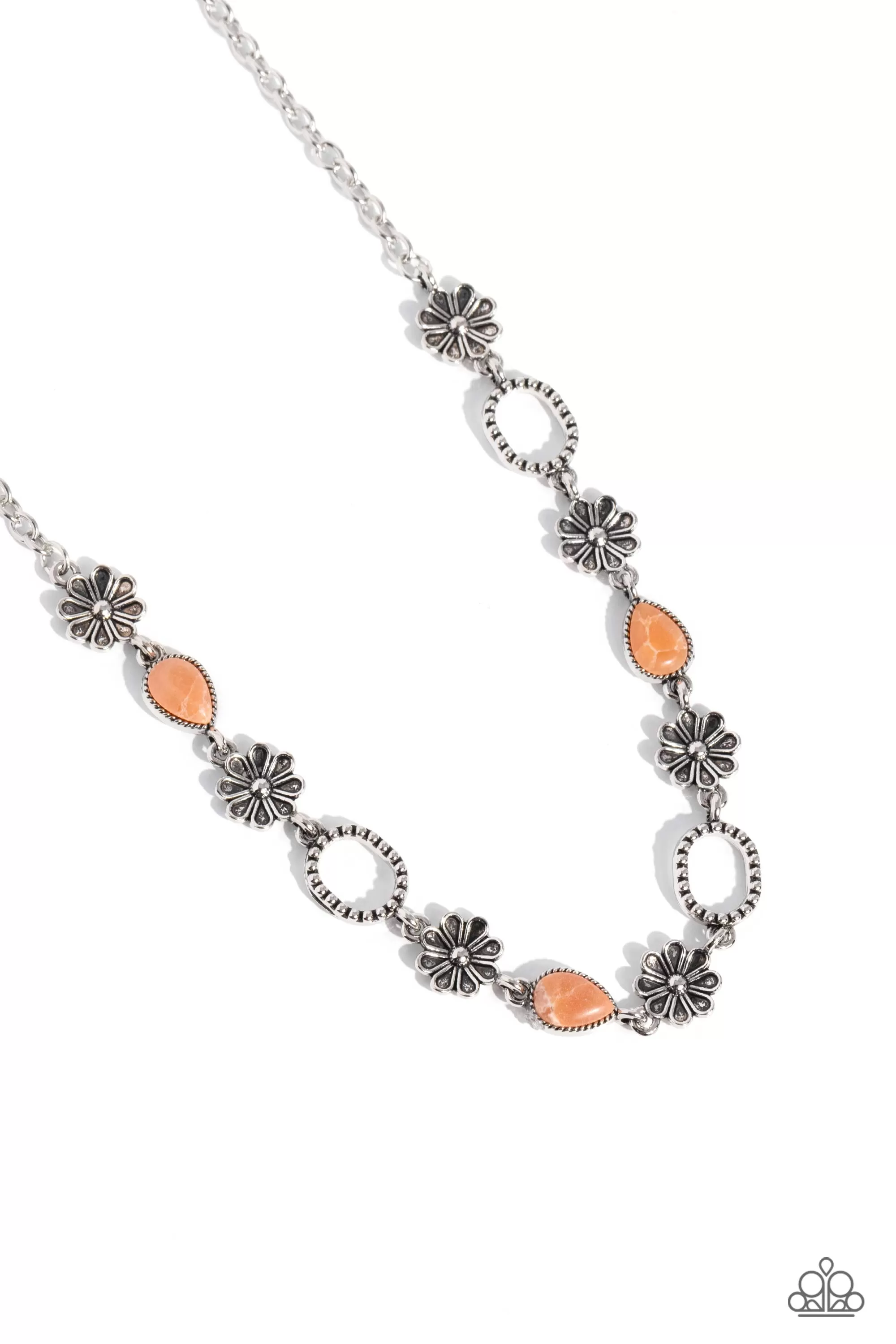 Casablanca Chic Orange Stone Necklace - Paparazzi Accessories