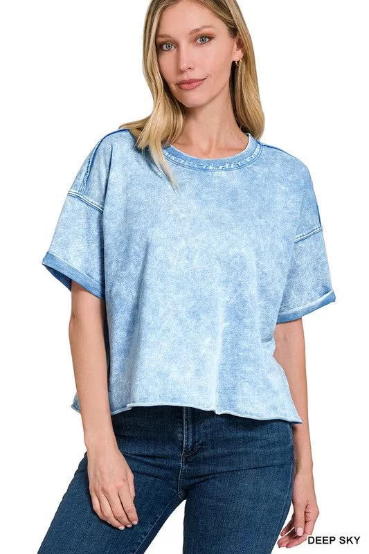 Chasing Rainbows Mineral Wash Crop Top