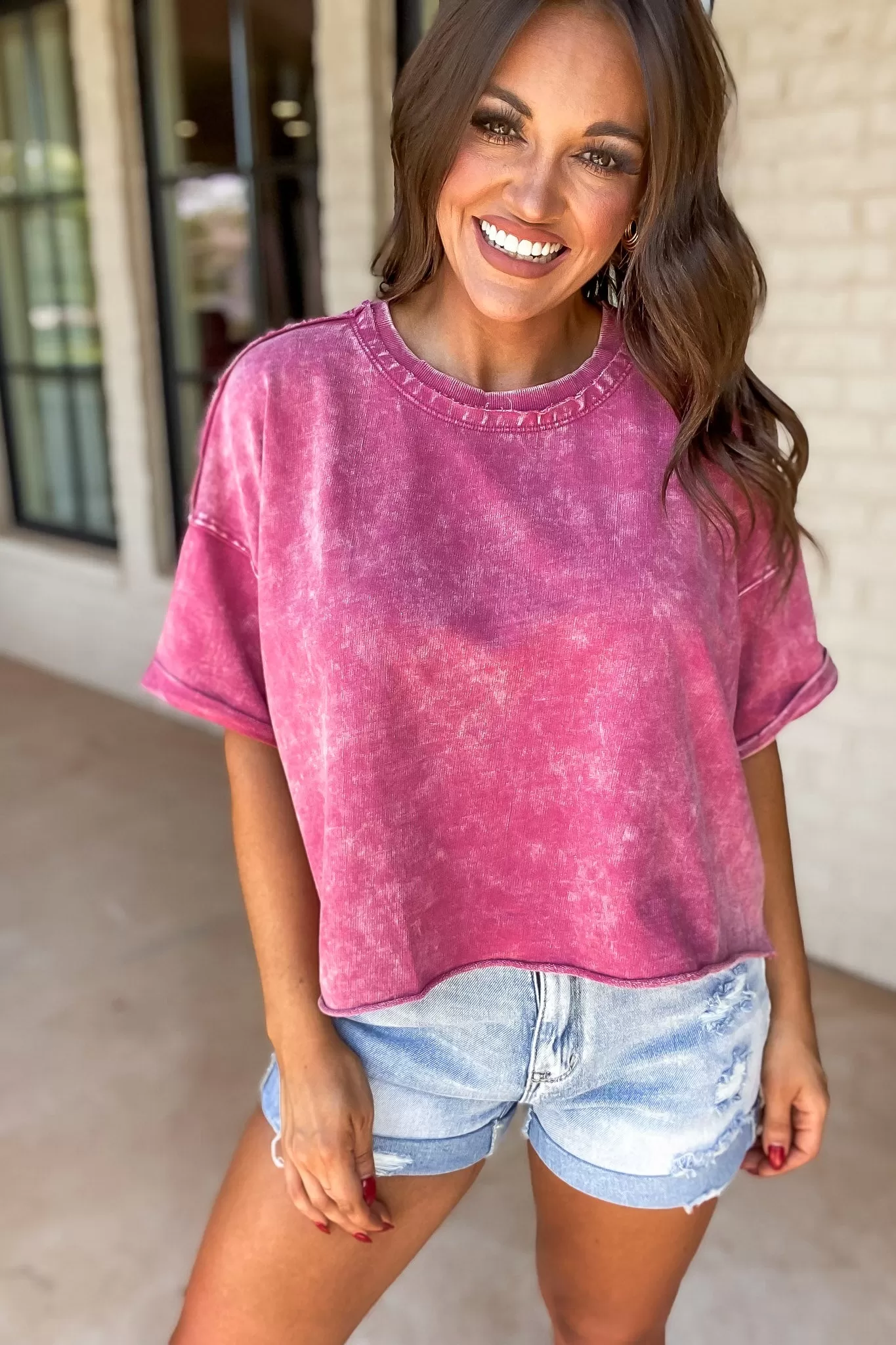 Chasing Rainbows Mineral Wash Crop Top