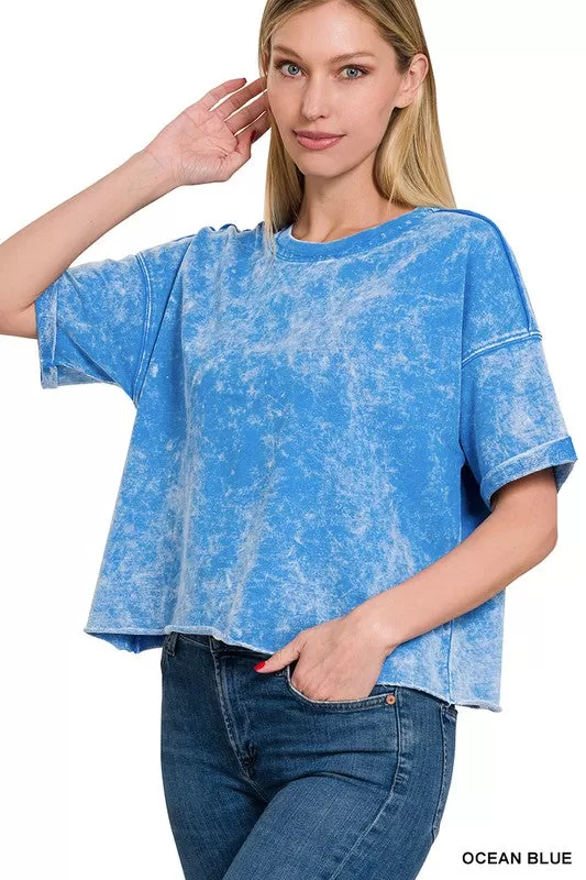 Chasing Rainbows Mineral Wash Crop Top