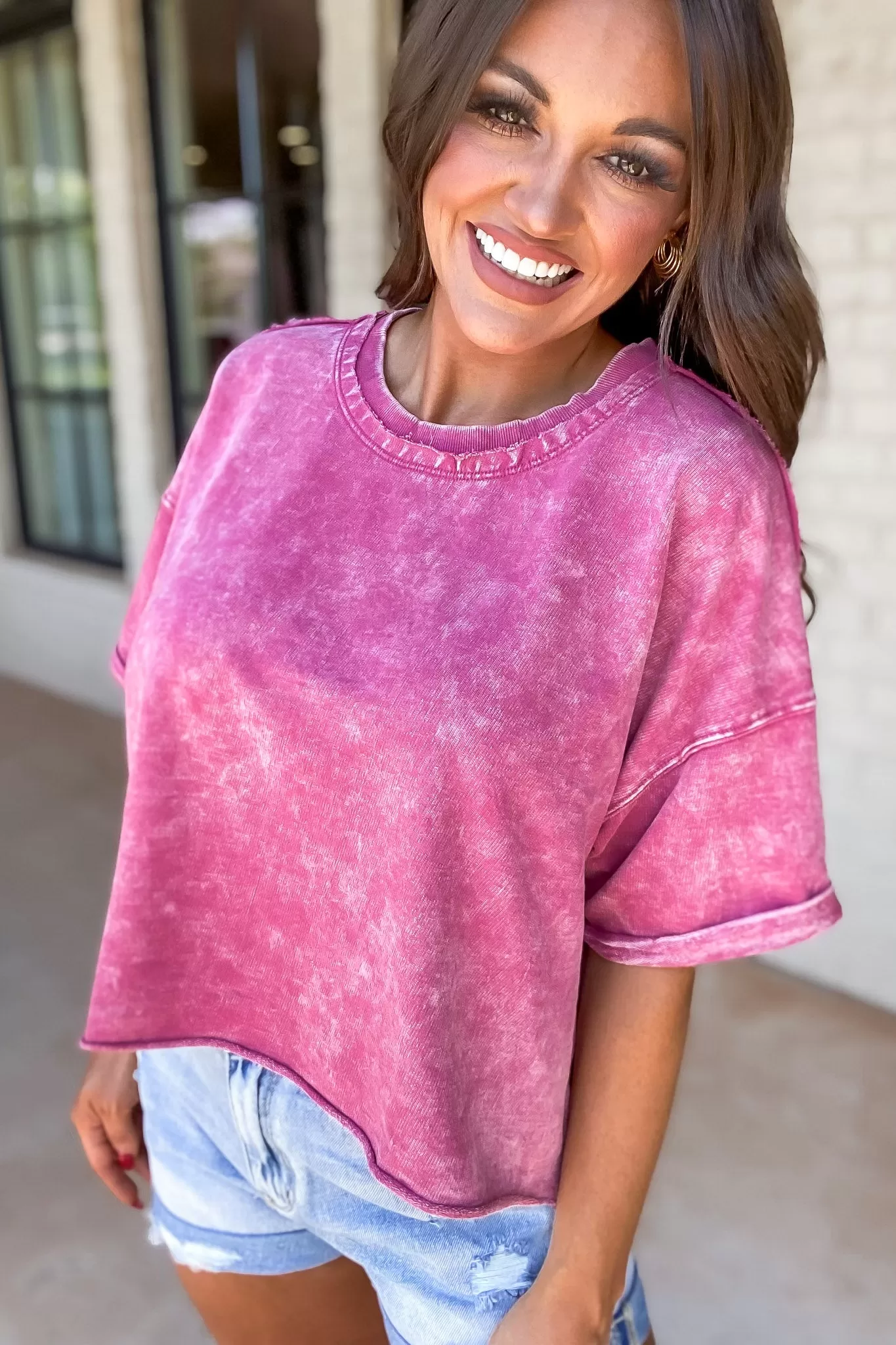 Chasing Rainbows Mineral Wash Crop Top