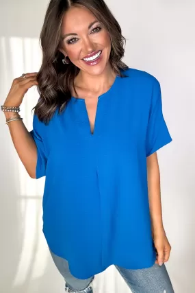 Chic And Polished Ocean Blue Top