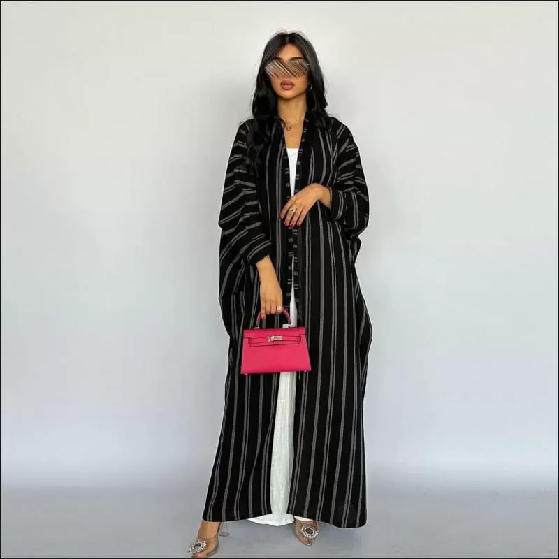 Chic Long Striped Jacket with Bold Zebra Print for Modern Style