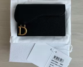 Christian Dior Saddle Flap Card Holder